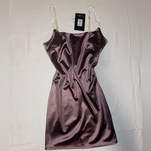 Violet Satin Mini Dress M